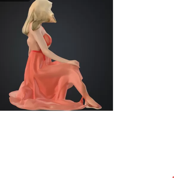 frau am strand schauend - Model preview 2