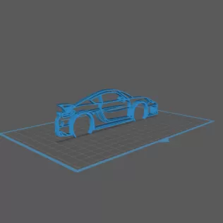 Porsche - 981 GT4 Wall Art - Model thumbnail 1