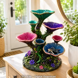 Enchanted Floral Tree Organizer STL File for 3D Print - Model thumbnail 2