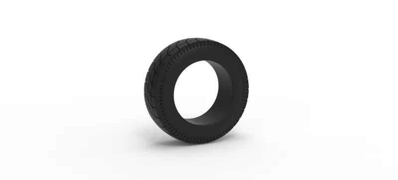 Vintage dirt tire Version 2 Scale 1:25 - Model preview 1