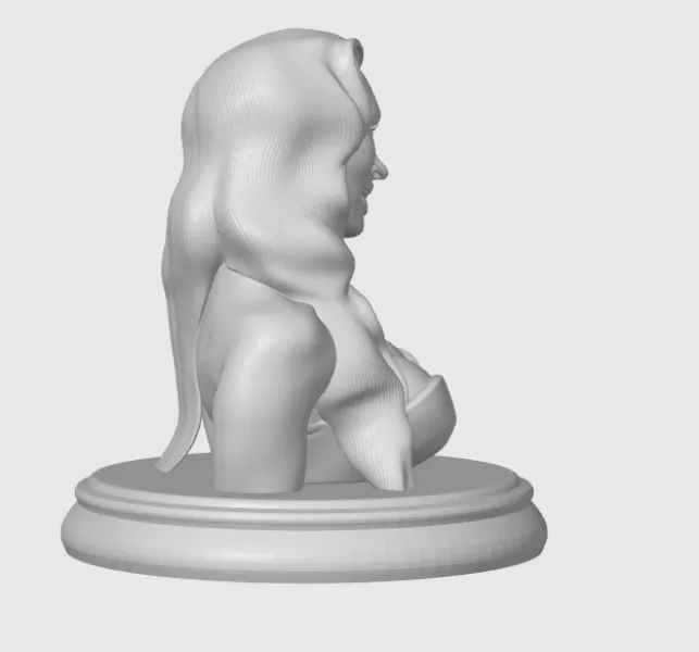 Megan Fox 3D Bust Print - Model preview 6