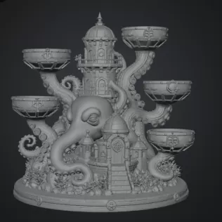 Kraken Citadel Organizer STL File for 3D Print - Model thumbnail 12