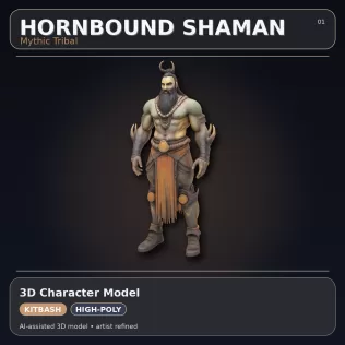 Mythic & Mech Character Collection – High-Poly Kitbash 3D Model - Model thumbnail 2