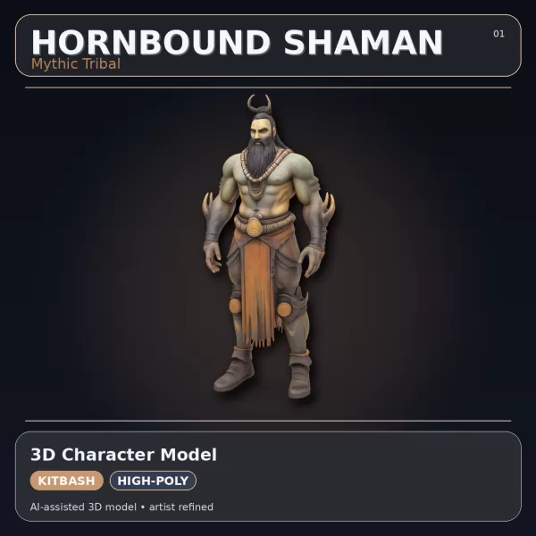 Mythic & Mech Character Collection – High-Poly Kitbash 3D Model - Model preview 2