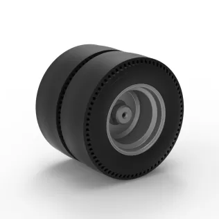 Double Wheel of vintage dragster Scale 1:25 - Model thumbnail 8