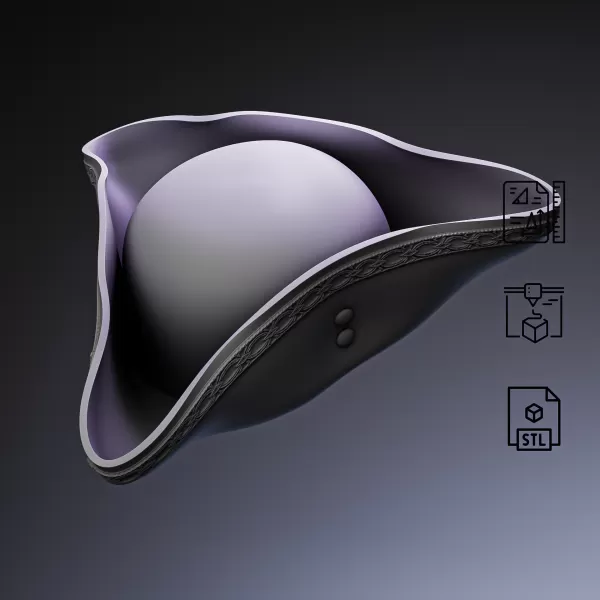 Three-Cornered Pirate Hat #RoZ - Model preview 8