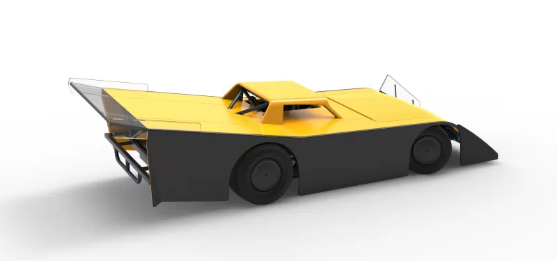 Vintage Dirt late model Race car V5 while turning Scale 1:25 - Model preview 20