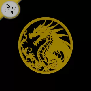 Dragon - Silhouette - 2D Wall Art Decor