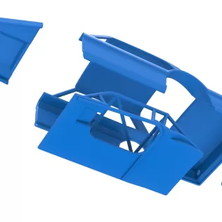 Shell of Vintage Asphalt Modified stock car V11 Scale 1:25 - Model thumbnail 21