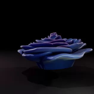 Rose Candle 3D Printable Model - Model thumbnail 2