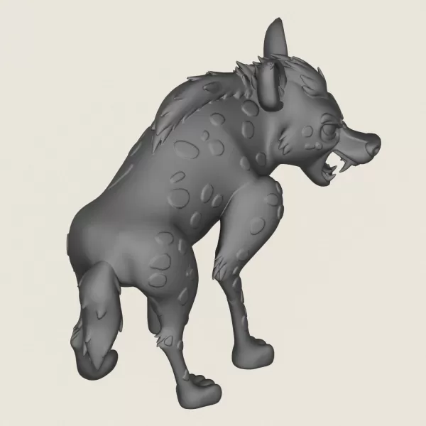 Hyena Print Ready 3D Model - Model preview 5