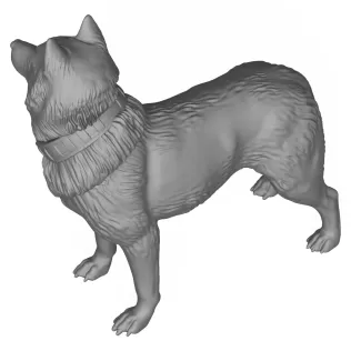 3D Printable Dog Standing Pose Statue - Model thumbnail 5