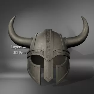 Viking Warrior Horned Helmet - Model thumbnail 1