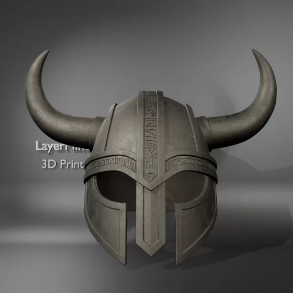 Viking Warrior Horned Helmet - Model preview 1