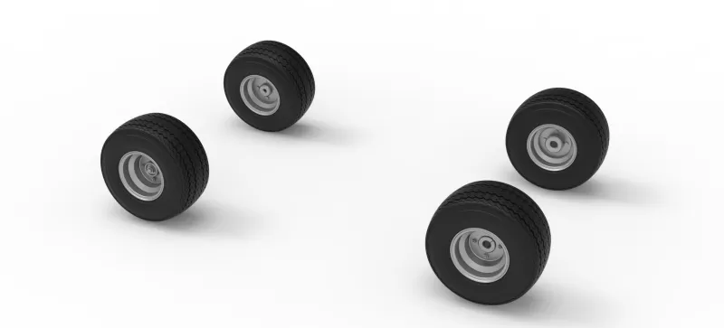 Wheel Set of BriSCA Micro Formula 2 Stock Car Scale 1:16 - Model preview 7
