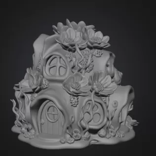 Fantasy Underwater Cottage STL File for 3D Printing - Model thumbnail 8