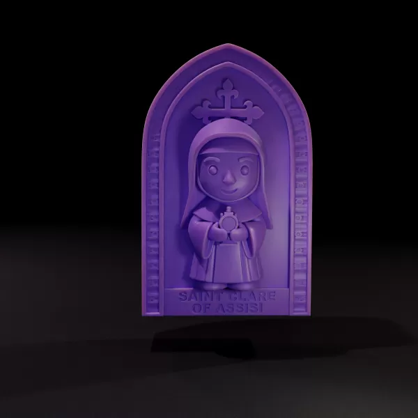 Saint Clare of Assisi Chibi Printable 3D Model - Model preview 2