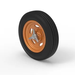 Wheel of Vintage Dirt race car V5 Scale 1:25 - Model thumbnail 7
