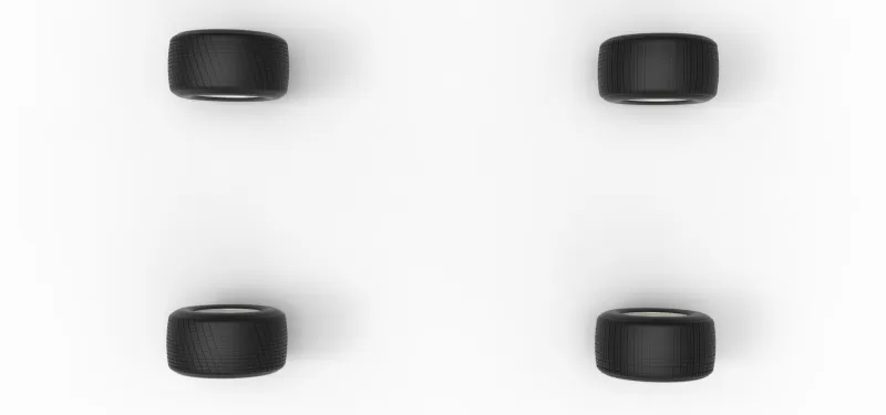 Wheel Set of Vintage Semi-Late Model Stock Car Scale 1:25 - Model preview 6