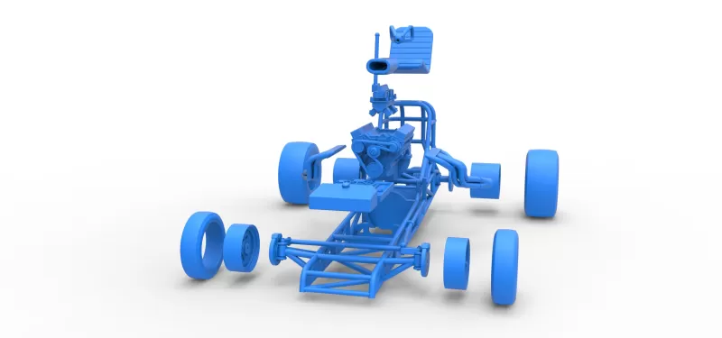 Vintage Front engine dragster Base Version 4 Scale 1:25 - Model preview 21