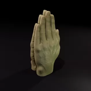 Realistic Hand Candle 3D Printable Model - Model thumbnail 3