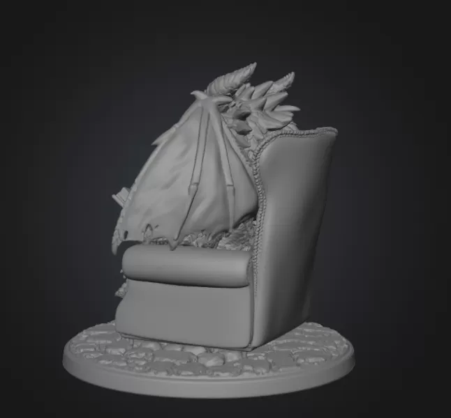 Wise Scholar Dragon STL File 3D Print - Model preview 6