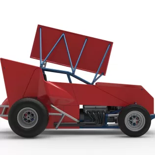 Winged Sprint car Version 2 Scale 1:25 - Model thumbnail 22