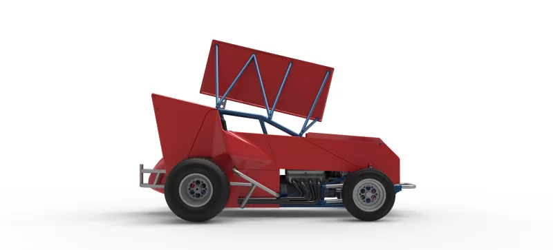 Winged Sprint car Version 2 Scale 1:25 - Model preview 22