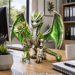 Verdant Arcane Dragon STL File for 3D Print - Model thumbnail 2