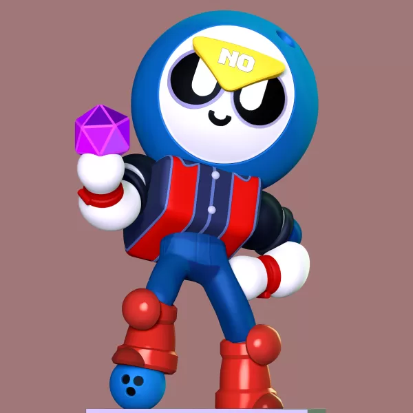 Meeple Brawl Stars Fan Art - Model preview 1