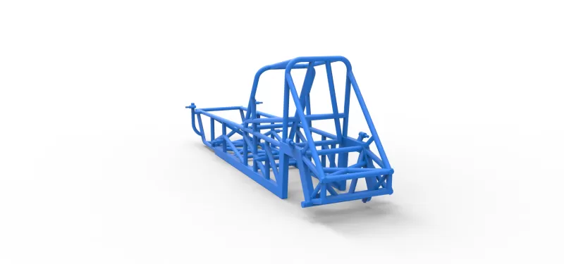 Frame of Vintage Dirt Modified stock car Version 3 Scale 1:25 - Model preview 10