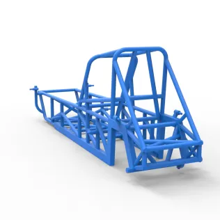 Frame of Vintage Dirt Modified stock car Version 3 Scale 1:25 - Model thumbnail 10