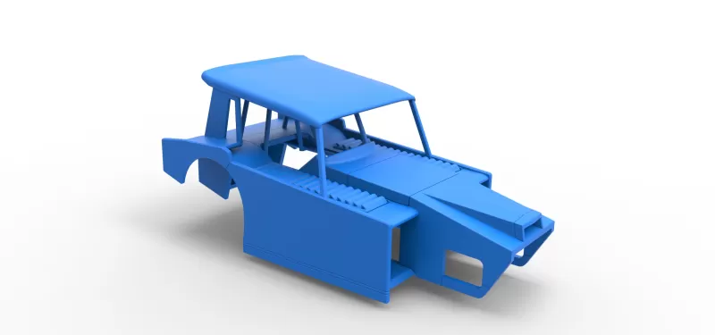 Shell of Vintage Dirt Modified stock car Version 6 Scale 1:25 - Model preview 15