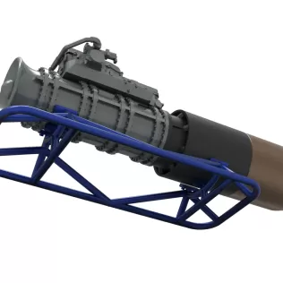 Jet engine on the frame Scale 1:25 - Model thumbnail 3
