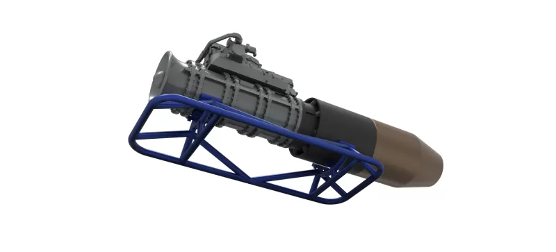 Jet engine on the frame Scale 1:25 - Model preview 3
