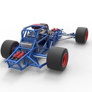 Supermodified front engine race car Base Version 4 Scale 1:25 - Model thumbnail 18