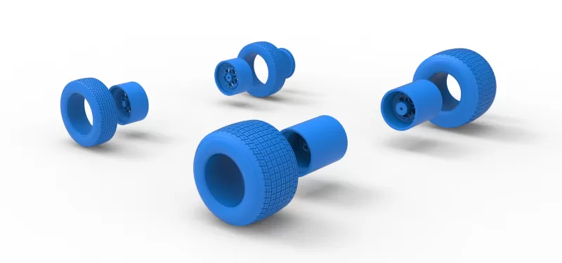 Wheel Set of Dirt Silver Crown Car Scale 1:25 - Model preview 14