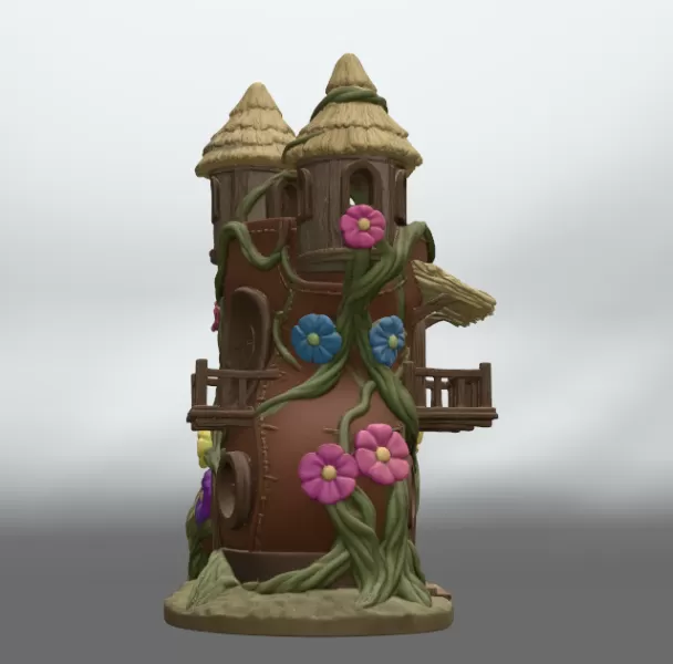 Enchanted Boot House STL File for 3D Printing - Model preview 7