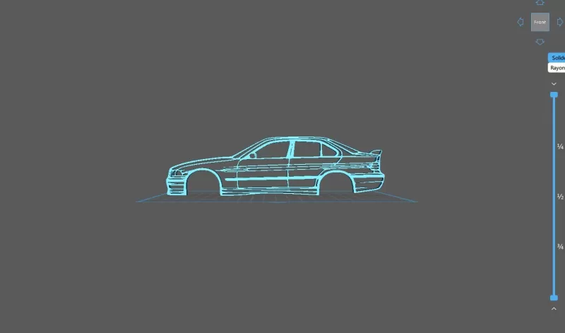 BMW - E36 Alpina Wall Art - Model preview 1