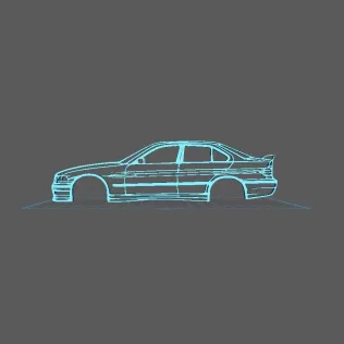 BMW - E36 Alpina Wall Art