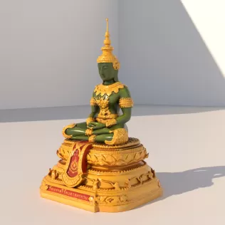 Emerald Thai Buddha - Model thumbnail 3