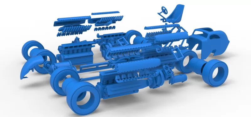 Vintage AWD Dragster Scale 1:25 - Model preview 28