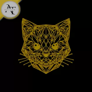 Cat - Geometric - 2D Wall Art Decor
