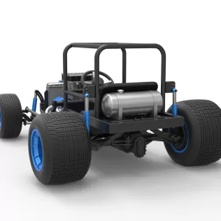 Vintage Dirt Supermodified stock car Base Scale 1:25 - Model thumbnail 14