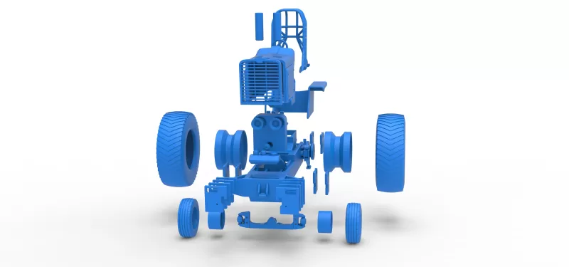 Fun short Pro Stock Pulling Tractor Version 4 Scale 1:25 - Model preview 17