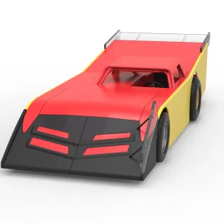 Vintage Dirt late model Race car Version 5 Scale 1:25 - Model thumbnail 5