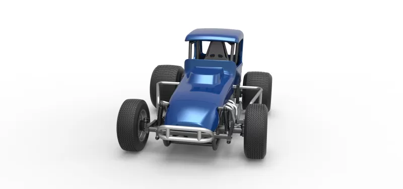 Vintage Sprint car Version 2 Scale 1:25 - Model preview 5