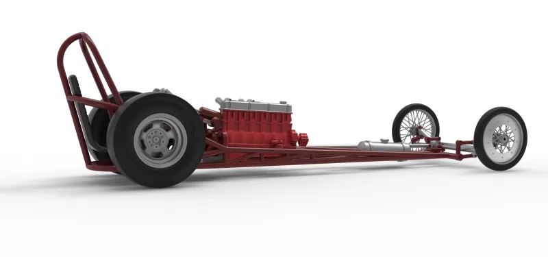 Vintage Front engine dragster Base Version 6 Scale 1:25 - Model preview 21