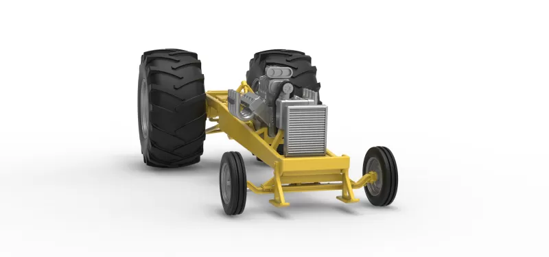 Vintage Pulling tractor Base Version 2 Scale 1:25 - Model preview 21
