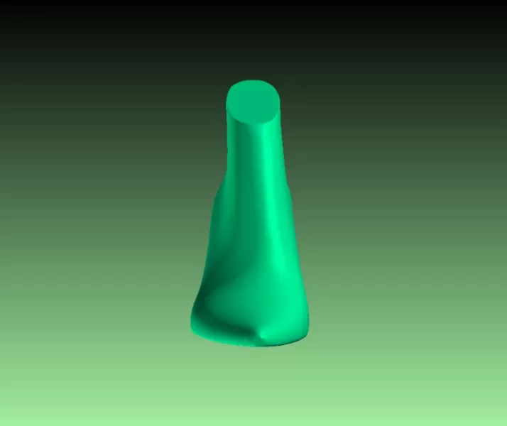 Women's Pointed Toe Pump Shoe Last 3D Model STL Printable High H - Model preview 4